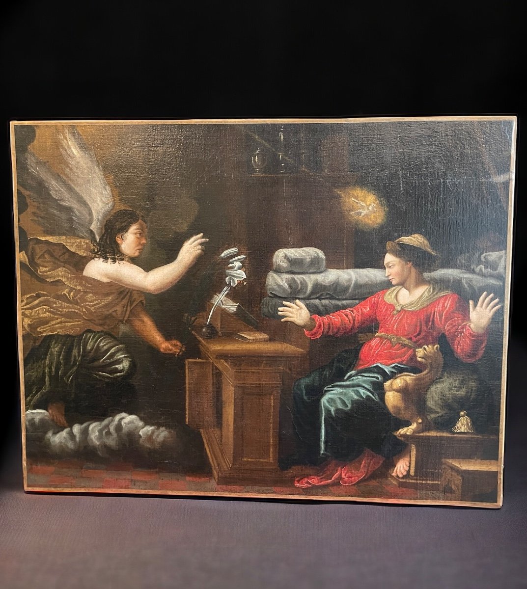 Oil On Canvas “the Annunciation” 