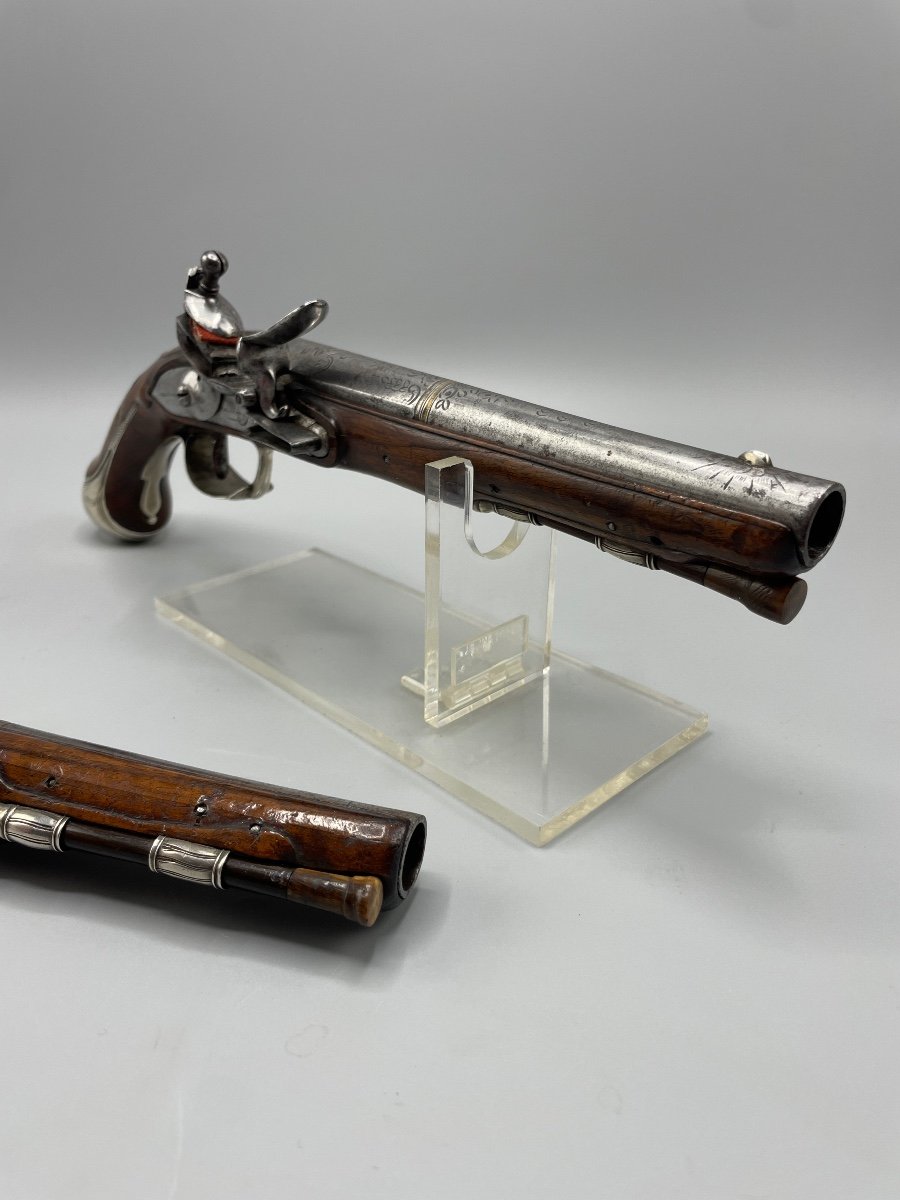 Paire De Pistolet à Silex D’époque Louis XVI-photo-2