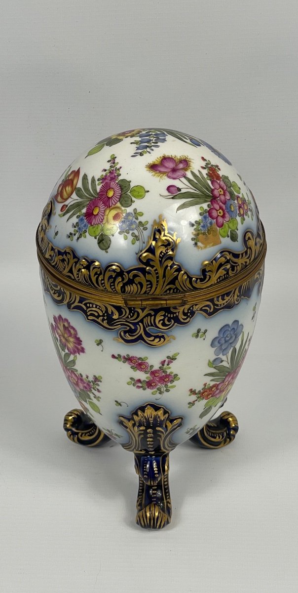 “egg” Box In Painted Porcelain Manufacture De Meissen-photo-4