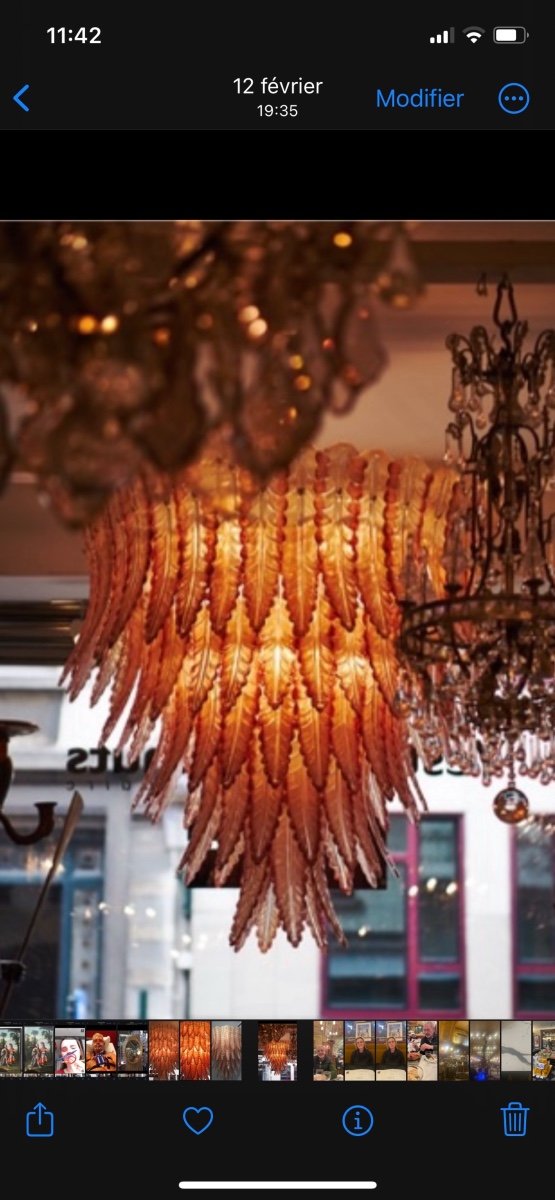 Spectacular Murano Palmette Chandelier-photo-4