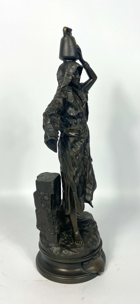 "the Water Carrier" Orientalist Bronze Gaston Leroux-photo-2