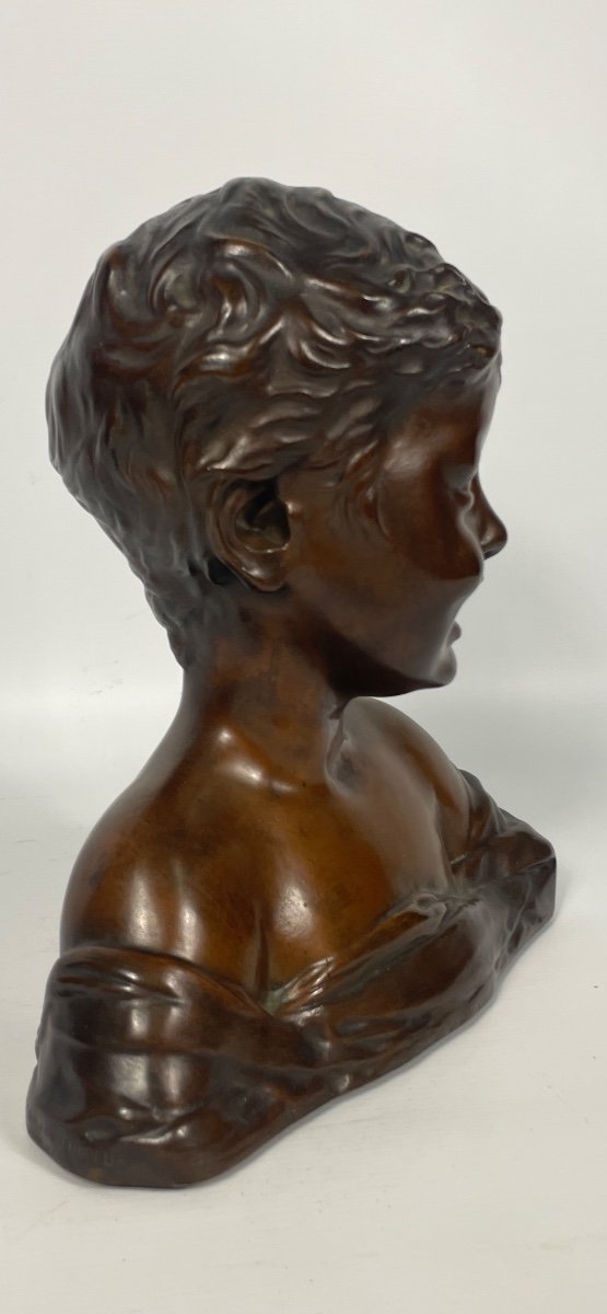 Enfant Rieur Buste En Bronze D’après Desiderio D’à Settignano-donatello-photo-2