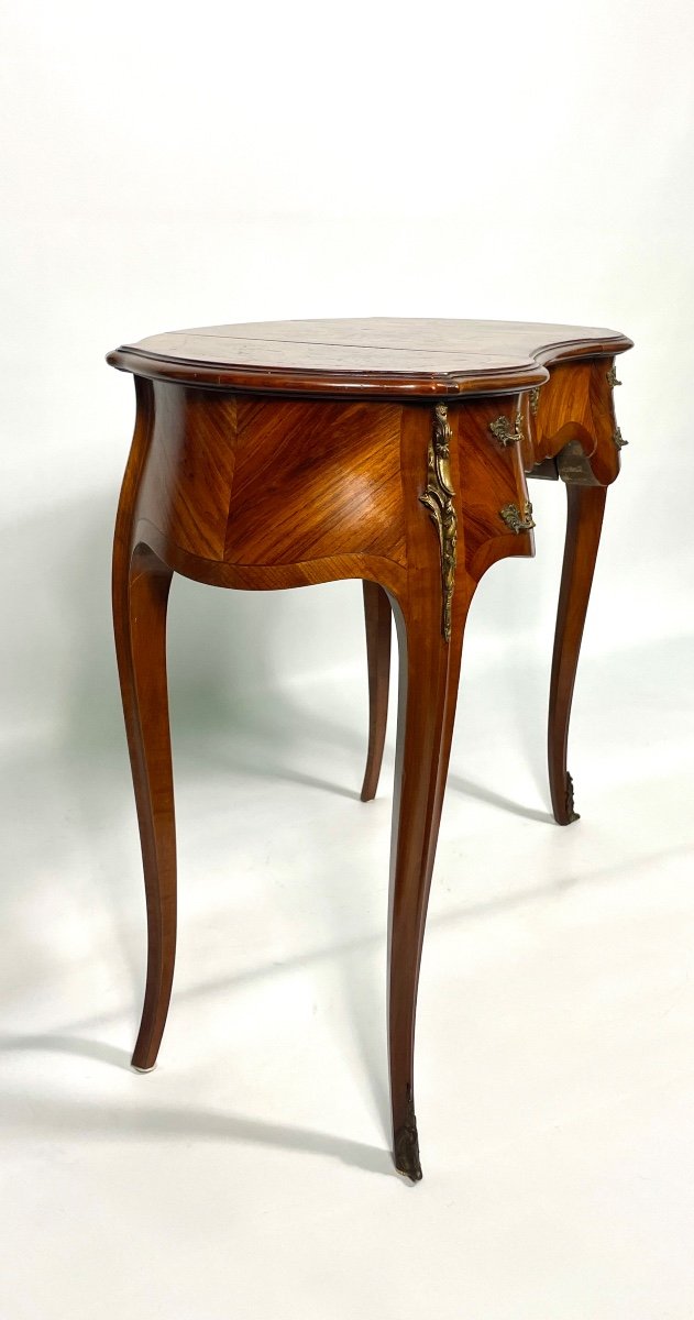 Kidney Dressing Table, Rosewood And Flower Marquetry-photo-4