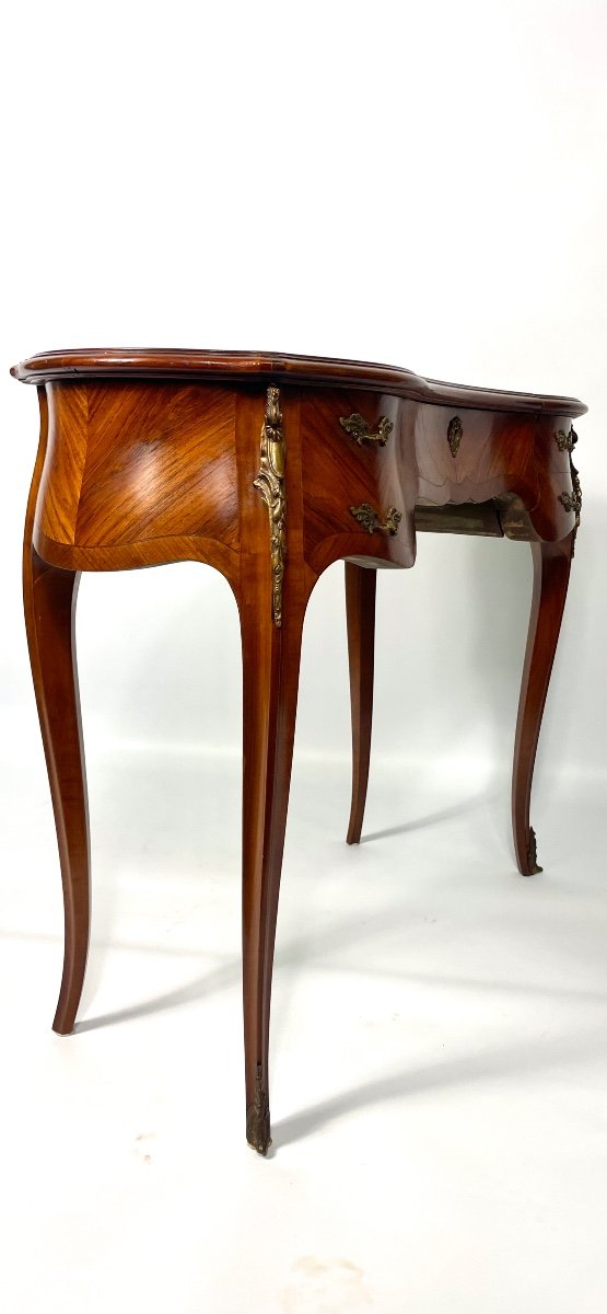 Kidney Dressing Table, Rosewood And Flower Marquetry-photo-6