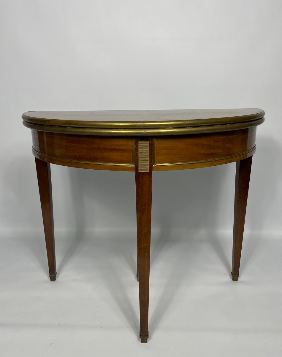 Louis XVI Style Two Half-moon Game Table