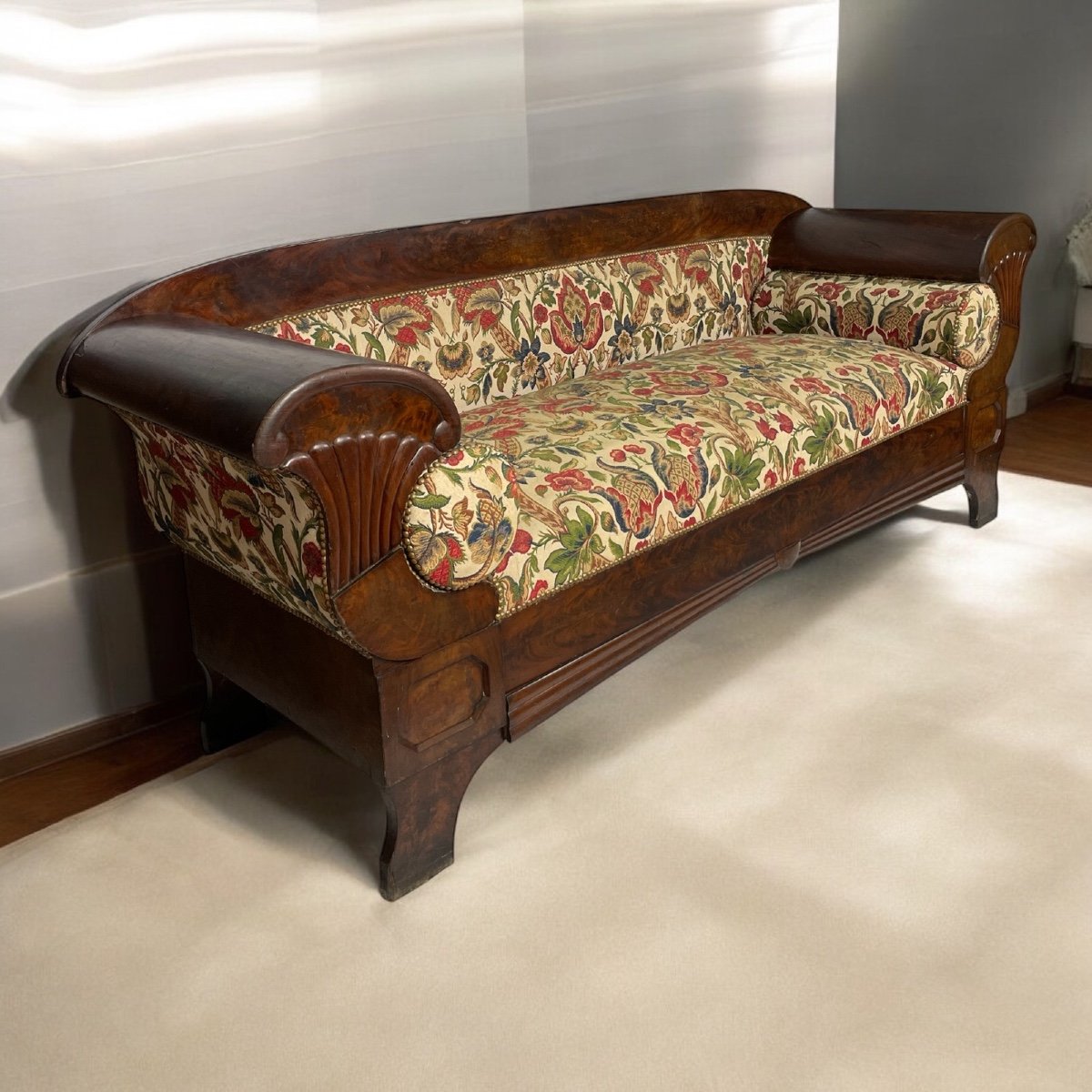 Biedermeier Period Mahogany Sofa Circa 1820-photo-2