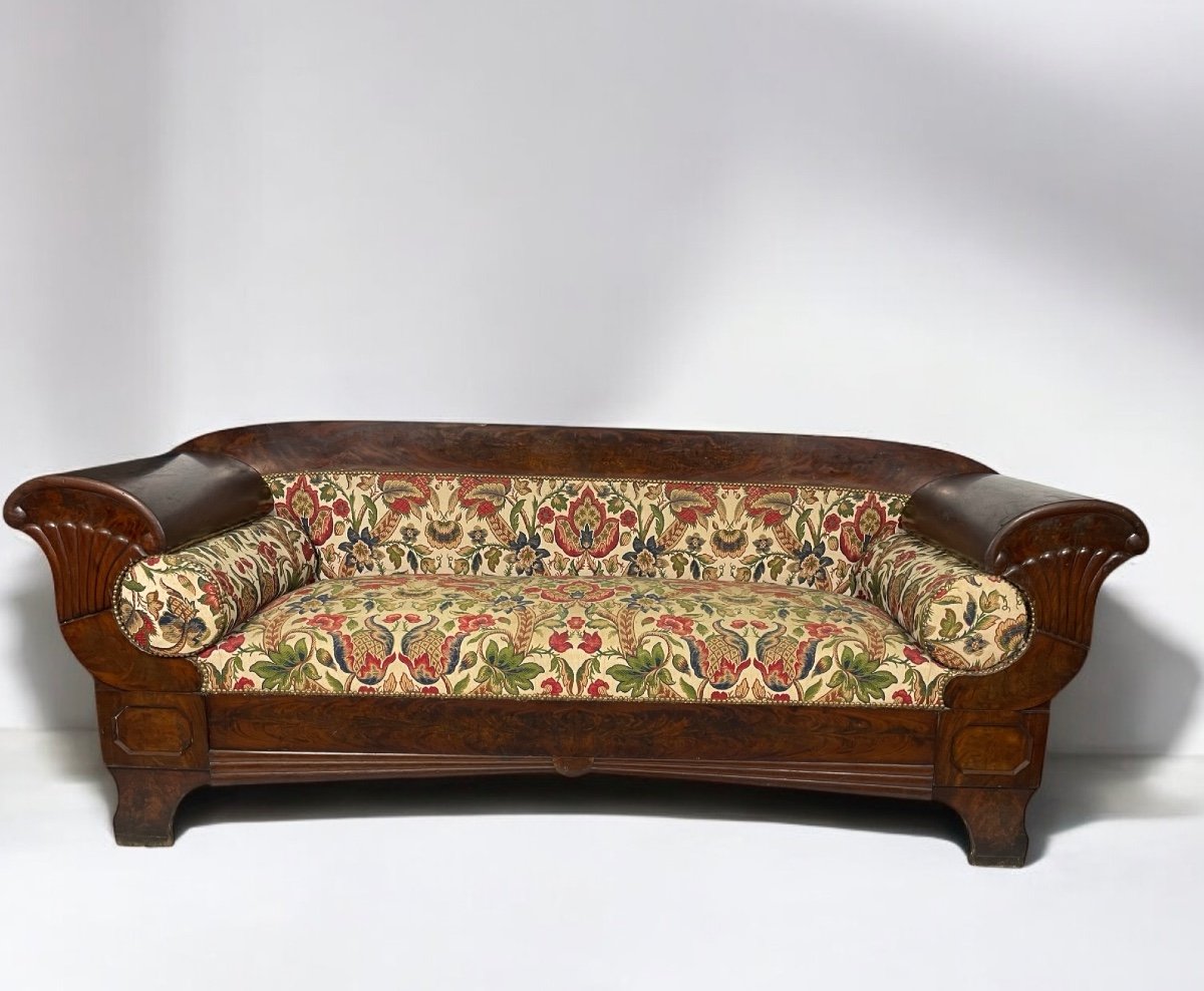 Biedermeier Period Mahogany Sofa Circa 1820-photo-3