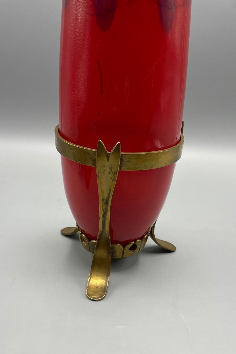 Art Deco Period Vase With Applied Handles -photo-2