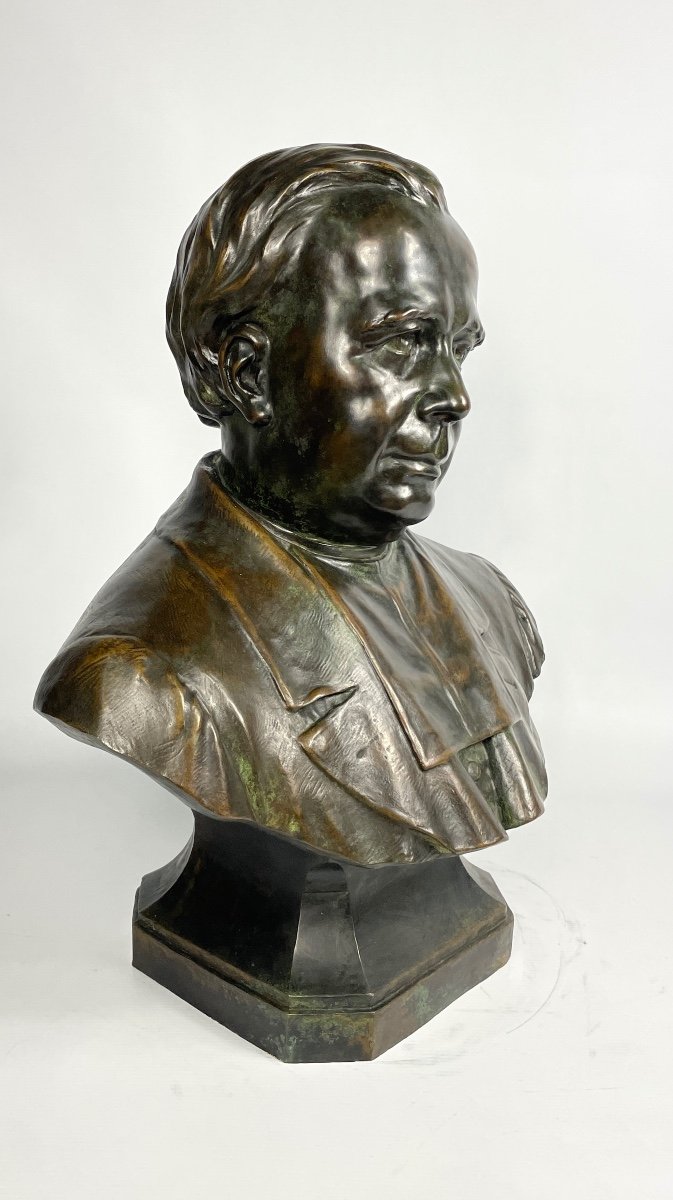 Buste En Bronze Par Jules Aurele L’hommeau 1898-photo-2