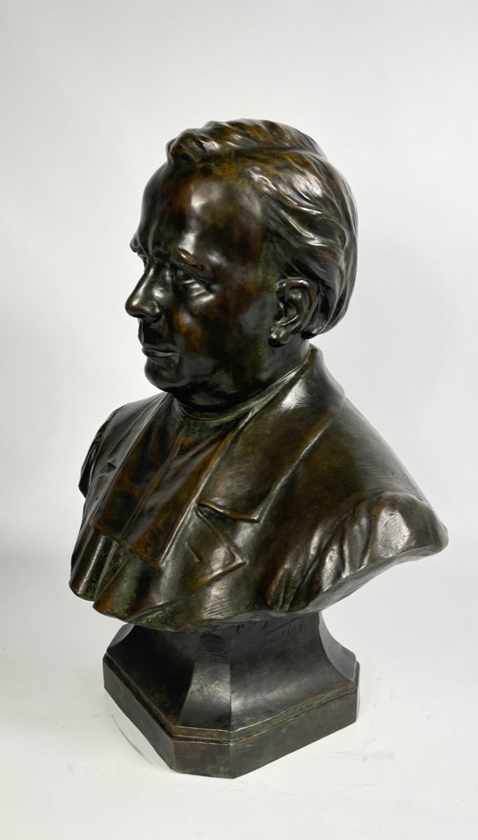 Buste En Bronze Par Jules Aurele L’hommeau 1898-photo-2