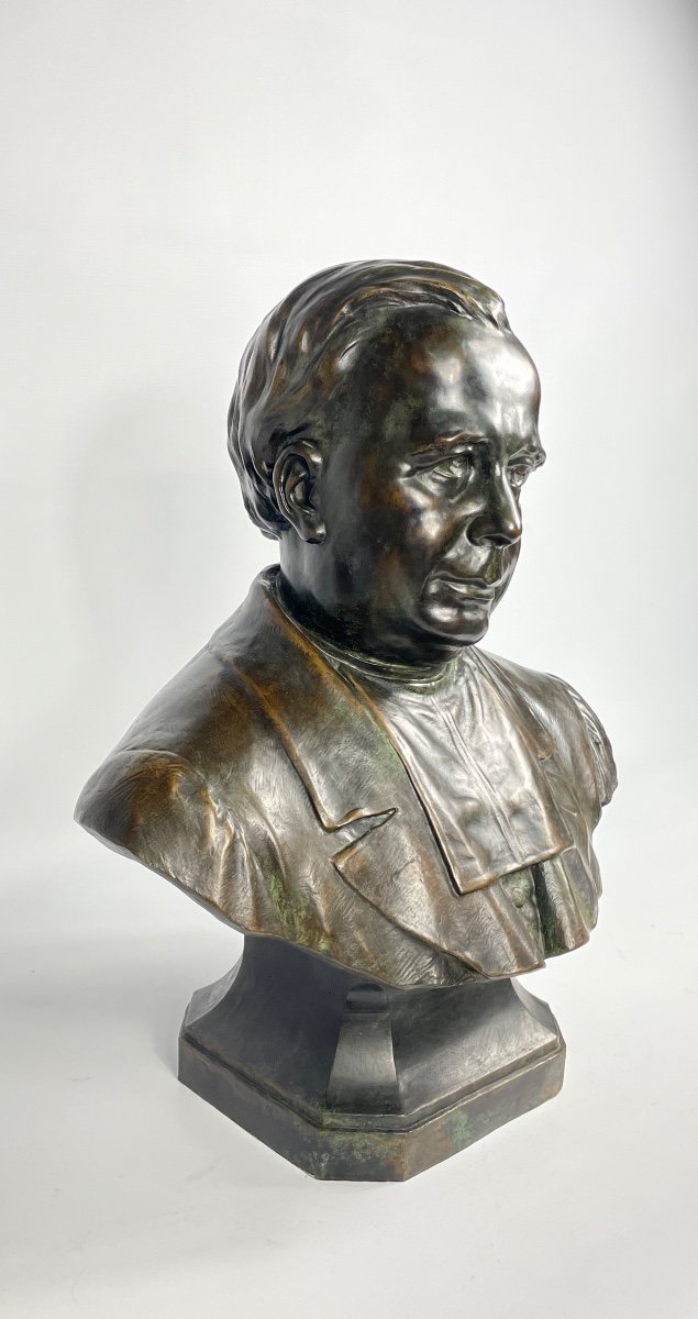 Bronze Bust By Jules Aurele l'Hommeau 1898-photo-4