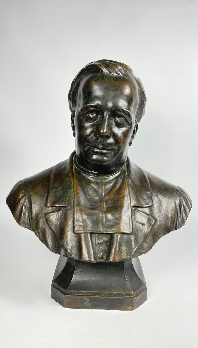 Bronze Bust By Jules Aurele l'Hommeau 1898-photo-6