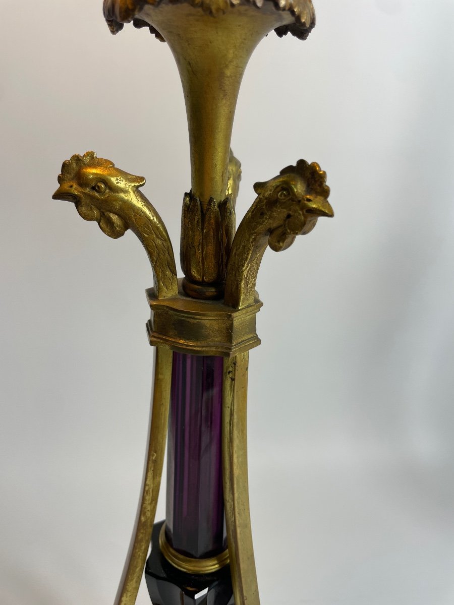 19th Century Rooster Decor Desk Lamp -photo-4