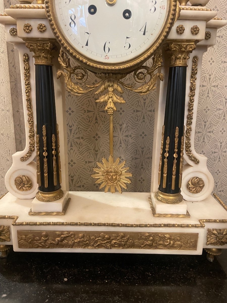 Louis XVI Bronze And Marble Fireplace Trim-photo-1