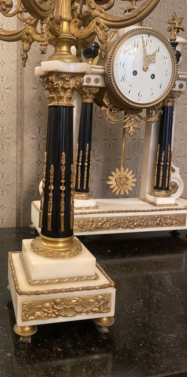 Louis XVI Bronze And Marble Fireplace Trim-photo-2