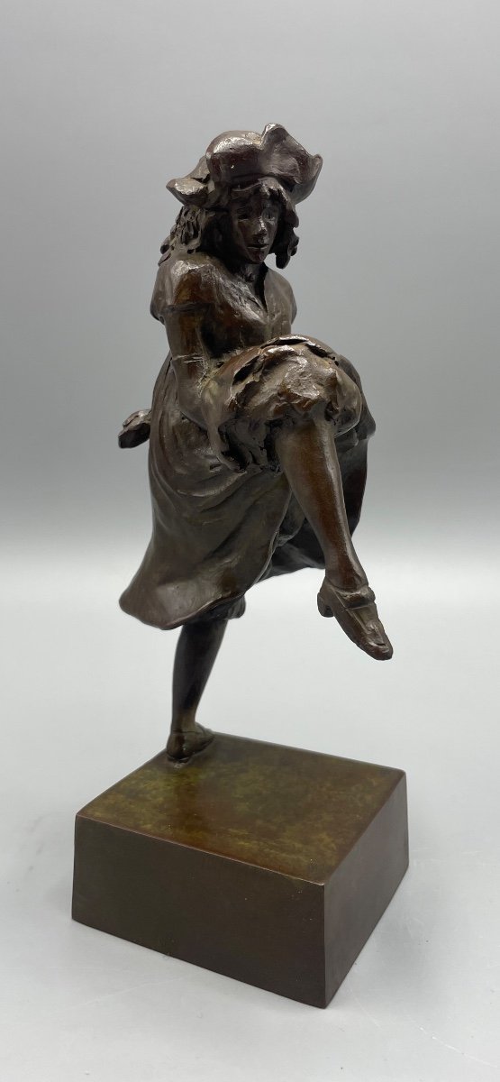 Sculpture En Bronze « french Cancan » Représentant Jane  Avril-photo-4