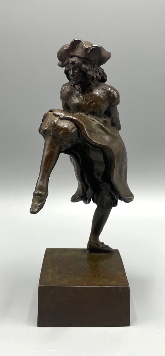 Sculpture En Bronze « french Cancan » Représentant Jane  Avril