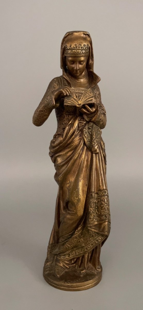 Sculpture en bronze Carrier Belleuse « La Liseuse »