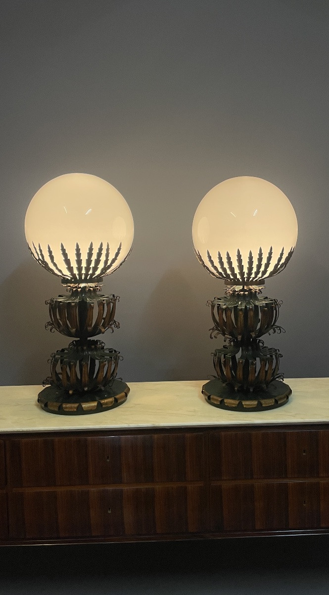 Pair Of Lamps Circa 1940-photo-5