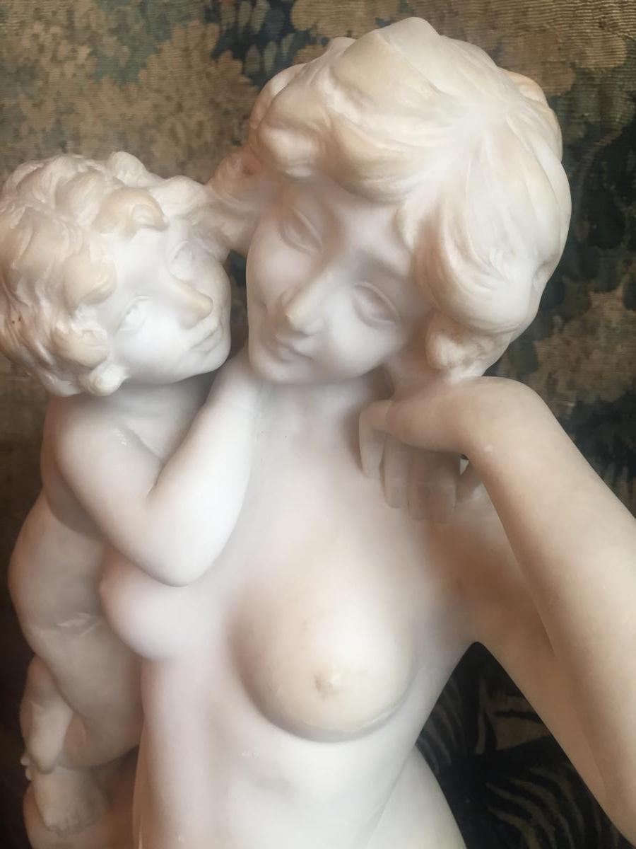  Sculpture En Marbre La Maternité -photo-2