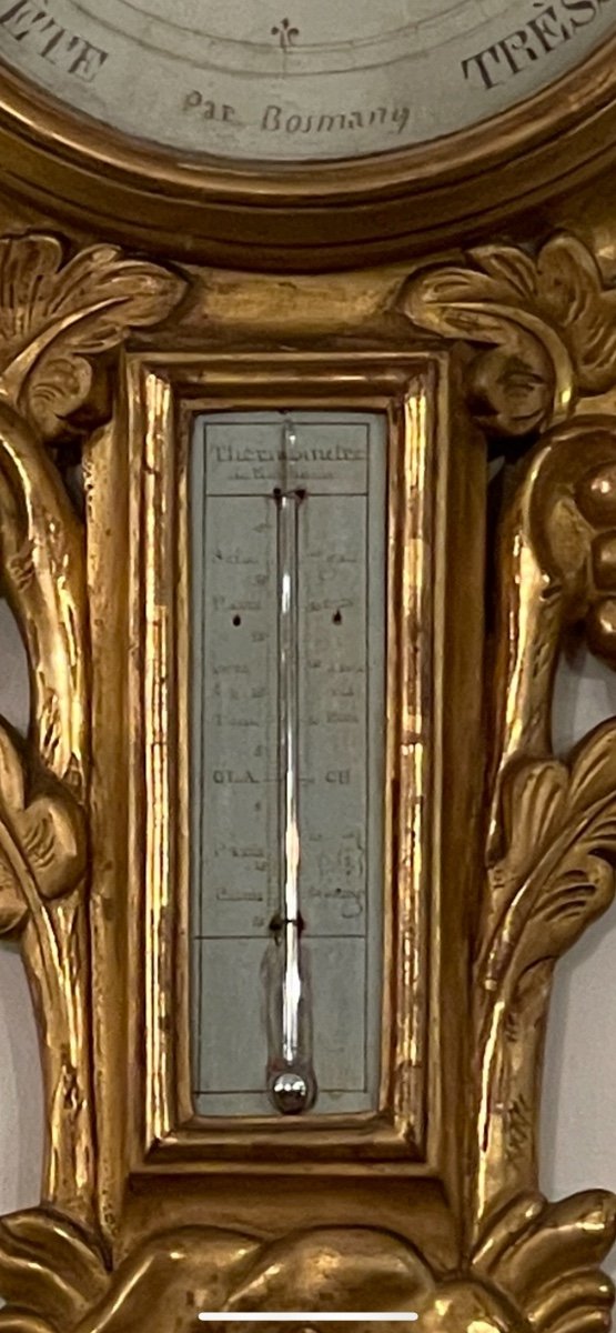 XVIII Century Thermometer Barometer-photo-3