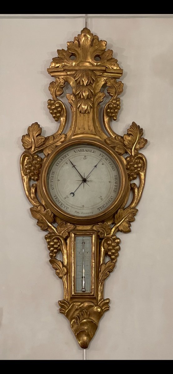 XVIII Century Thermometer Barometer-photo-1