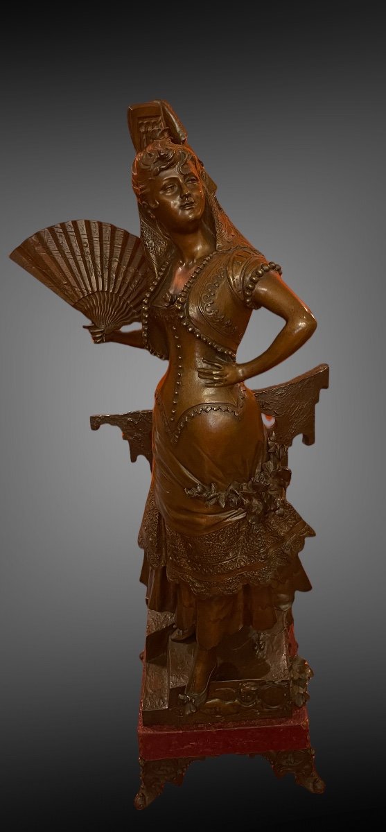 Bronze Sculpture "carmen" By Auguste De Wever