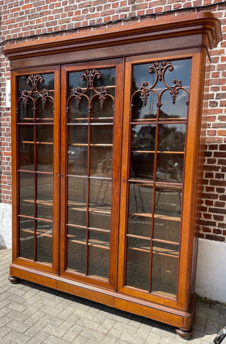 XIX Century Mahogany Library-photo-3