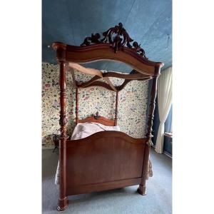 Canopy Bed Louis Philippe Period In Mahogany