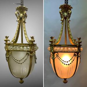 Louis XVI Style Bronze Hall Lantern