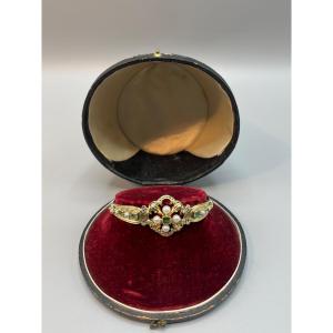 Lovely Napoleon III Bracelet In 18ct Gold In Its Original Box 