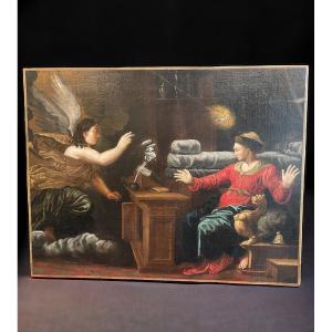 Oil On Canvas “the Annunciation” 