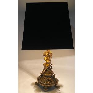 Napoleon III Gilt Bronze Desk/bedside Lamp