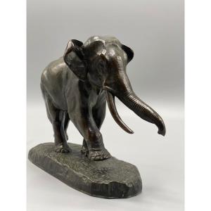 “elephant Of Cochinchina” Bronze Proof By Antoine Louis Barye