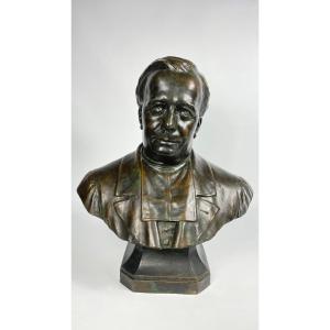 Bronze Bust By Jules Aurele l'Hommeau 1898