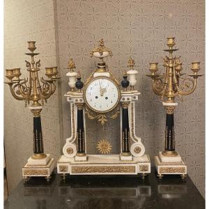 Louis XVI Bronze And Marble Fireplace Trim