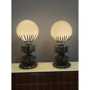 Pair Of Lamps Circa 1940