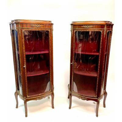 Pair Of Louis XVI Style Showcase