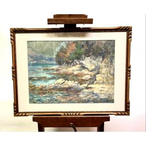 Painting "cap Ferrat" Dated 1909