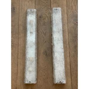 Pair Of Frosted Glass Sconces