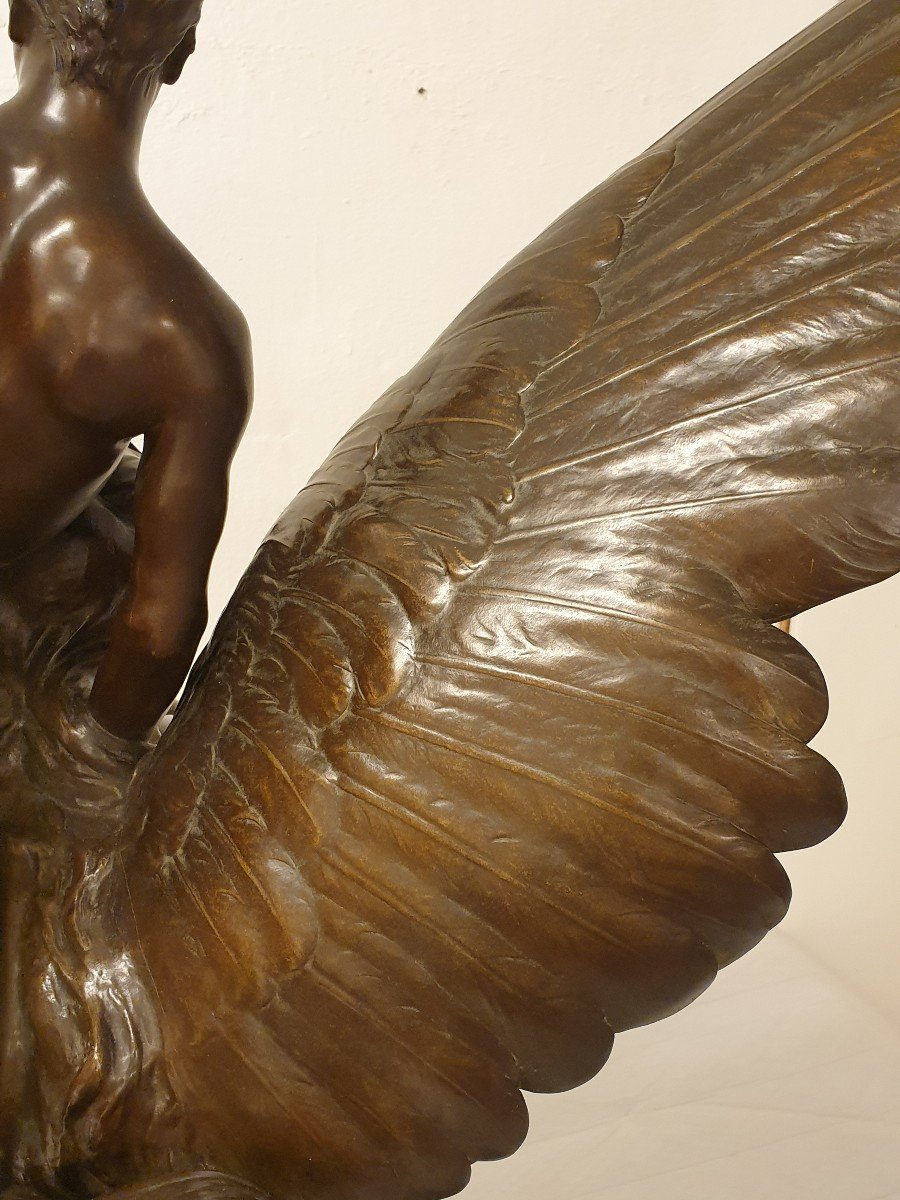 Grande Figure En Bronze La Sirene 97cm Denys Puech (1854-1942)  F. Barbedienne-photo-6