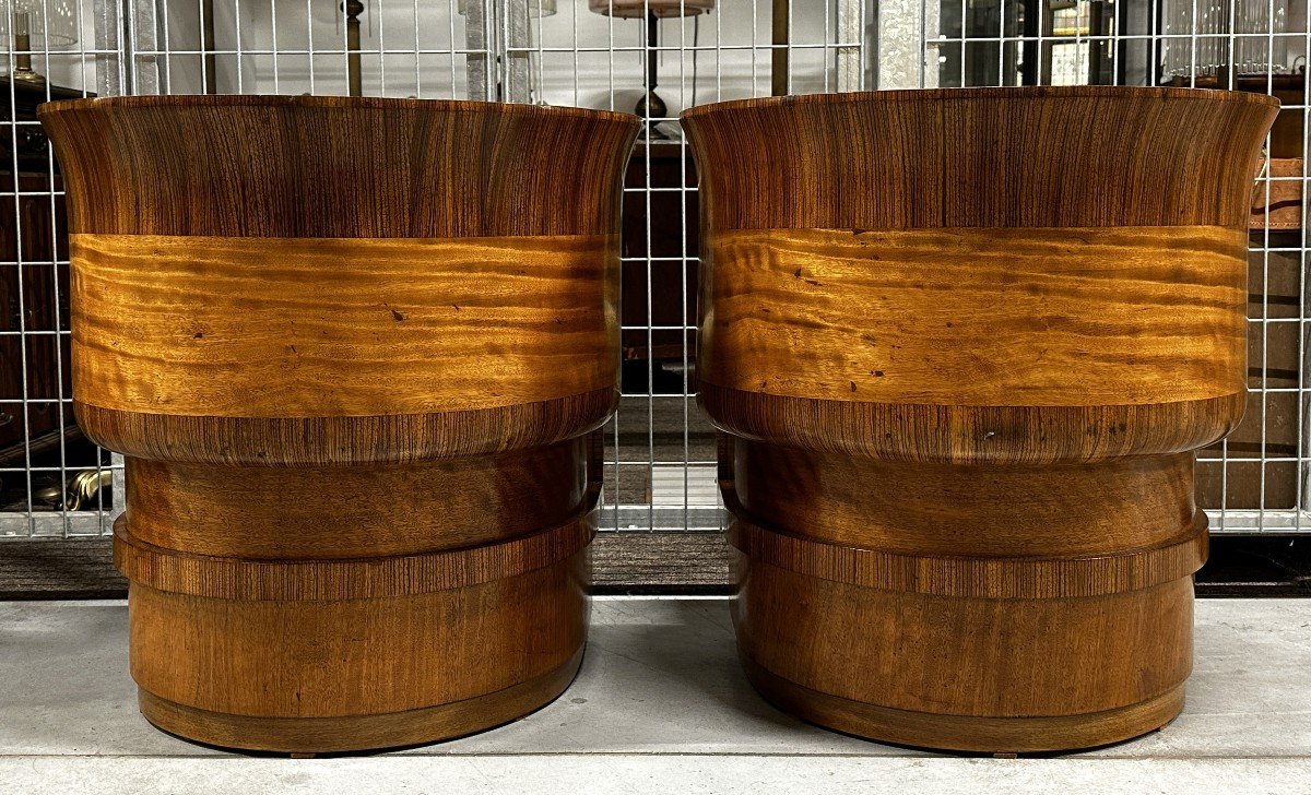 Pair Of Art Deco Walnut Armchairs 1920-photo-5