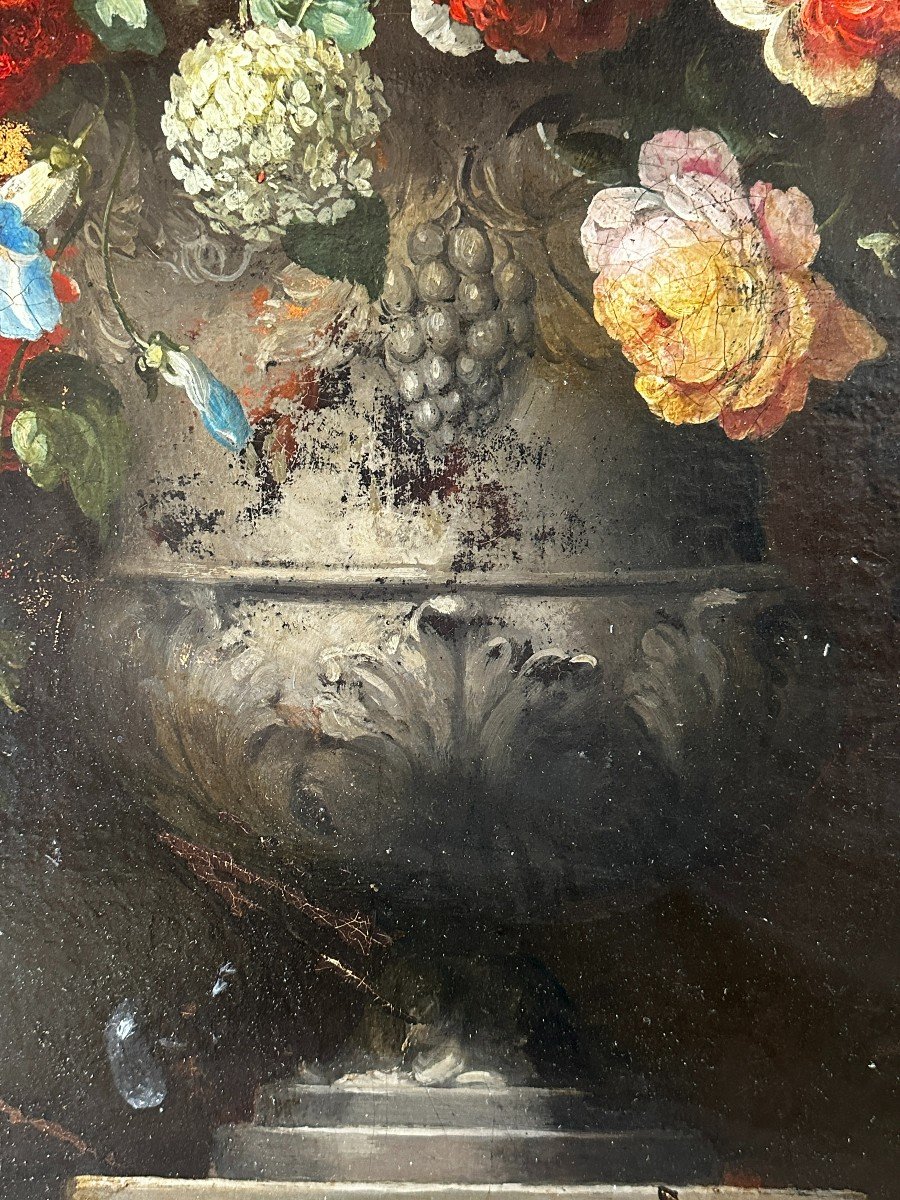 Still Life Painting Oil On Canvas 18th Century-photo-2