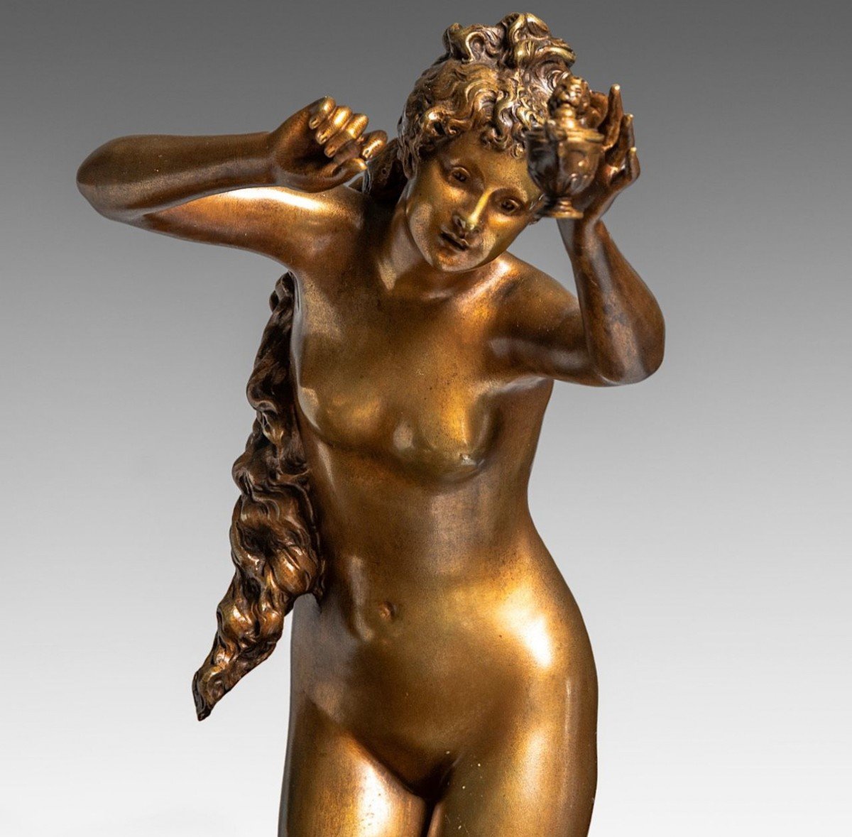 Figure En Bronze Cupidon et Psyché Carrier Belleuse-photo-8