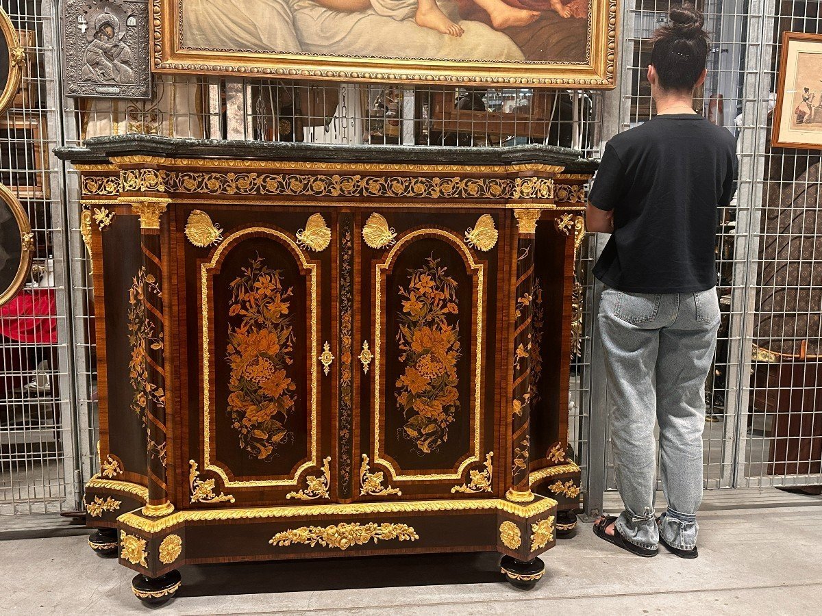 Superb Antique French Cabinet From The Napoleon III Period - Late 19th Century-photo-2