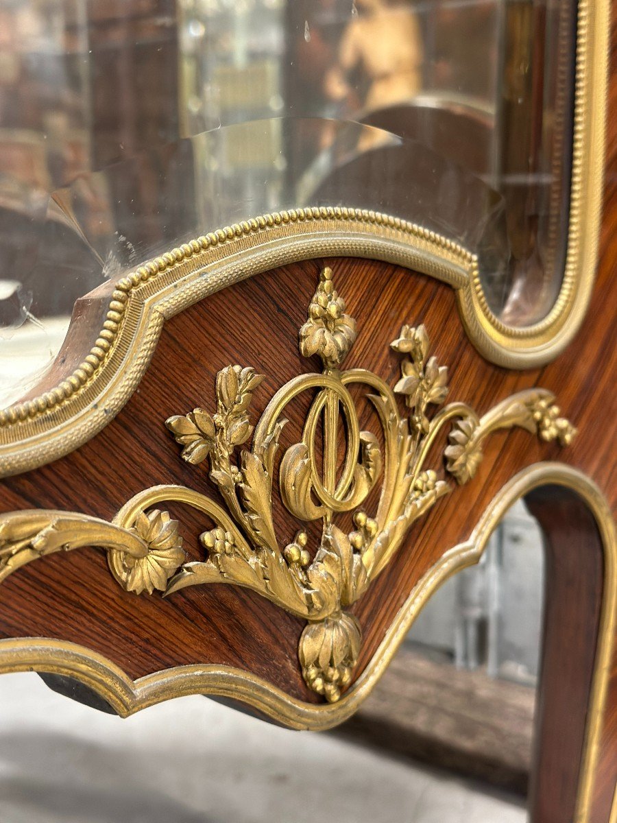 François Linke Exquisite 19th Century Display Cabinet In Louis XVI Style-photo-2