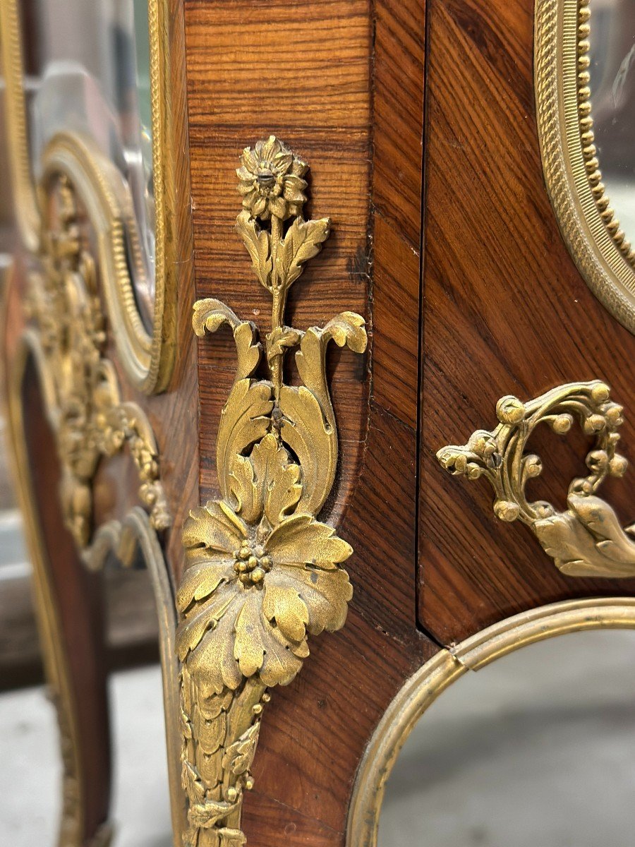 François Linke Exquisite 19th Century Display Cabinet In Louis XVI Style-photo-4