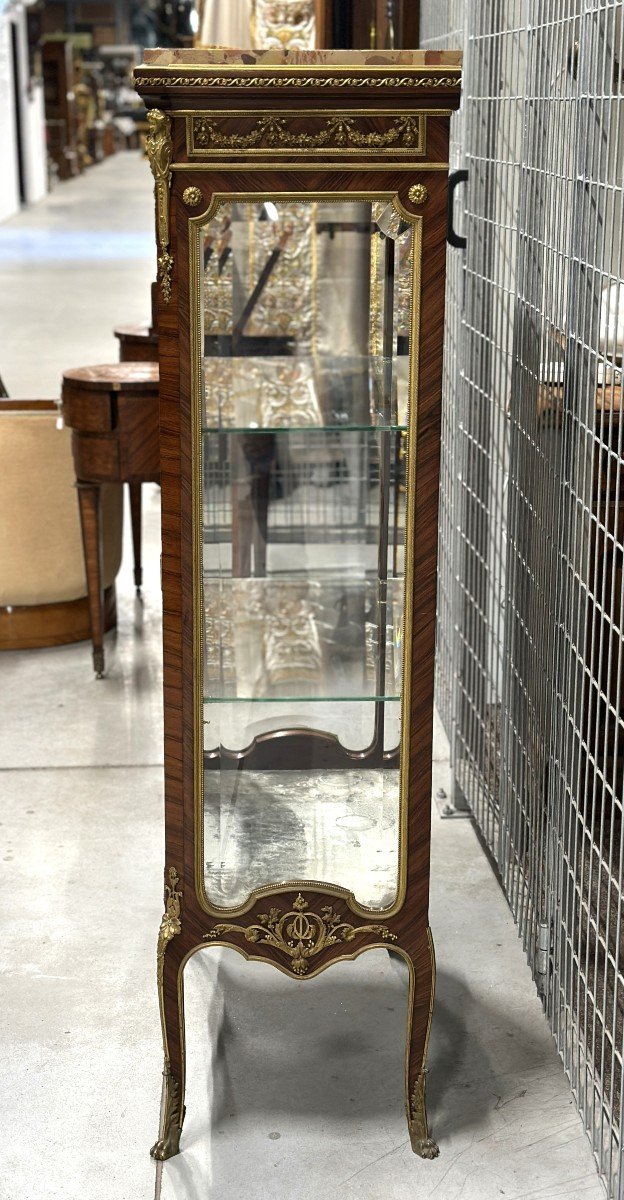 François Linke Exquisite 19th Century Display Cabinet In Louis XVI Style-photo-8