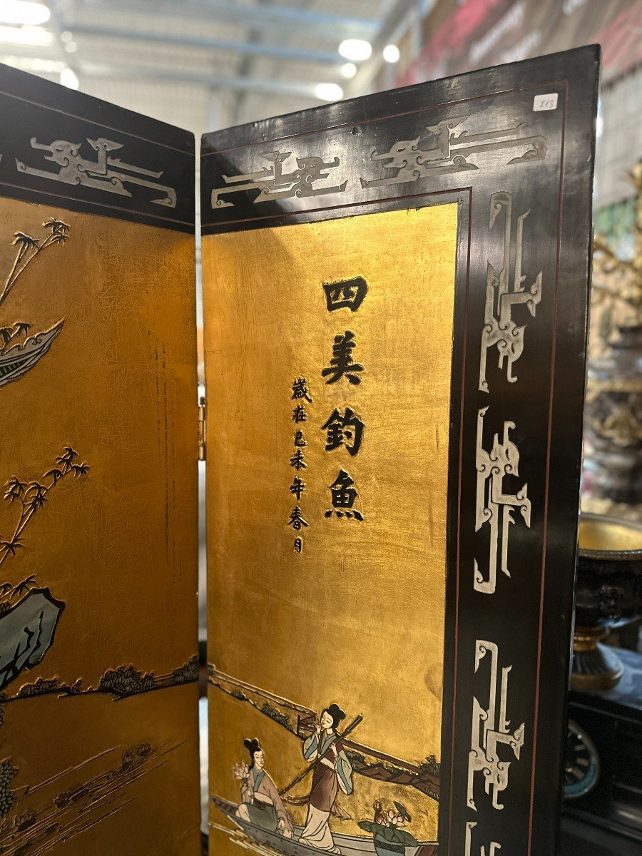  Magnificent 20th Century Chinese Golden Screen-photo-2