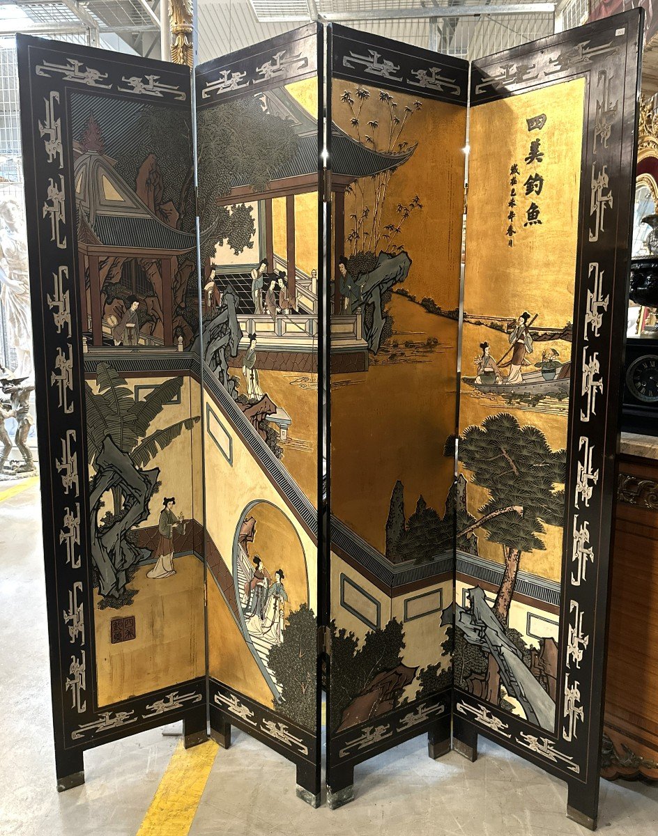  Magnificent 20th Century Chinese Golden Screen